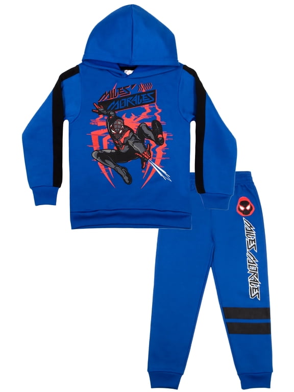 Avengers and Spider-Man Boys 2-Piece Fleece Sets, Fleece Hoodie and Pants Bundle Set for Boys (Sizes 4-16)