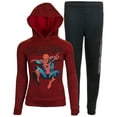 thumbnail image 1 of Marvel Avengers and Spider-Man Boys 2-Piece Fleece Sets, Fleece Hoodie and Pants Bundle Set for Boys (Sizes 4-16), 1 of 6