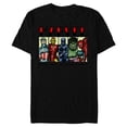 thumbnail image 1 of Marvel Avengers and Spider-Man Super Hero Real Names Retro - Short Sleeve Blended T-Shirt for Adults - Customized-Black, 1 of 5