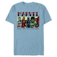 thumbnail image 1 of Marvel Avengers and Spider-Man Super Hero Real Names Retro - Short Sleeve Blended T-Shirt for Adults - Customized-Ocean Blue, 1 of 5