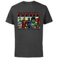 thumbnail image 1 of Marvel Avengers and Spider-Man Super Hero Real Names Retro - Short Sleeve Cotton T-Shirt for Adults - Customized-Charcoal, 1 of 5