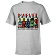 thumbnail image 1 of Marvel Avengers and Spider-Man Super Hero Real Names Retro - Short Sleeve T-Shirt for Kids - Customized-Athletic Heather, 1 of 5