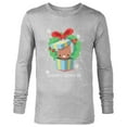 thumbnail image 1 of Marvel Baby Groot Christmas Holiday Season’s Grootings Cute - Long Sleeve T-Shirt for Men - Customized-Athletic Heather, 1 of 5