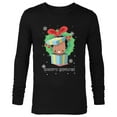 thumbnail image 1 of Marvel Baby Groot Christmas Holiday Season’s Grootings Cute - Long Sleeve T-Shirt for Men - Customized-Black, 1 of 5