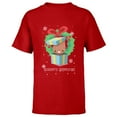 thumbnail image 1 of Marvel Baby Groot Christmas Holiday Season’s Grootings Cute - Short Sleeve T-Shirt for Kids - Customized-Red, 1 of 5