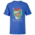 thumbnail image 1 of Marvel Baby Groot Christmas Holiday Season’s Grootings Cute - Short Sleeve T-Shirt for Kids - Customized-Royal, 1 of 5
