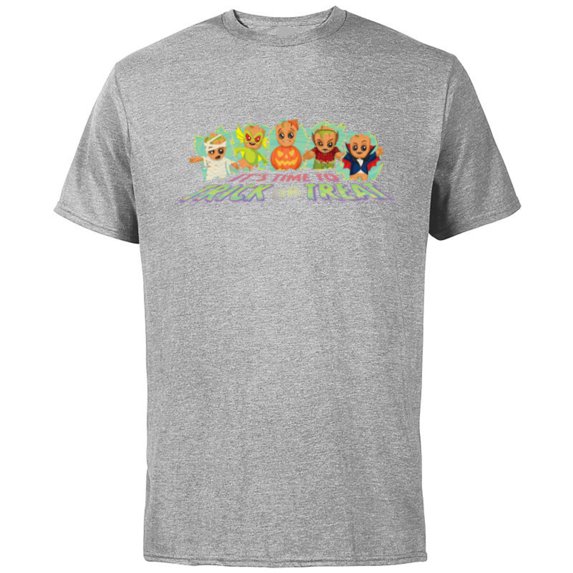 Marvel Baby Groot Monster Costumes Halloween Trick or Treat - Short Sleeve Cotton T-Shirt for Adults - Customized-Athletic Heather