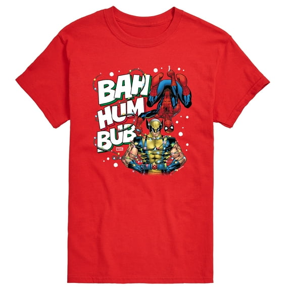 Marvel - Bah Hum Bub Wolverine And Deadpool - Men's Short Sleeve Graphic T-Shirt