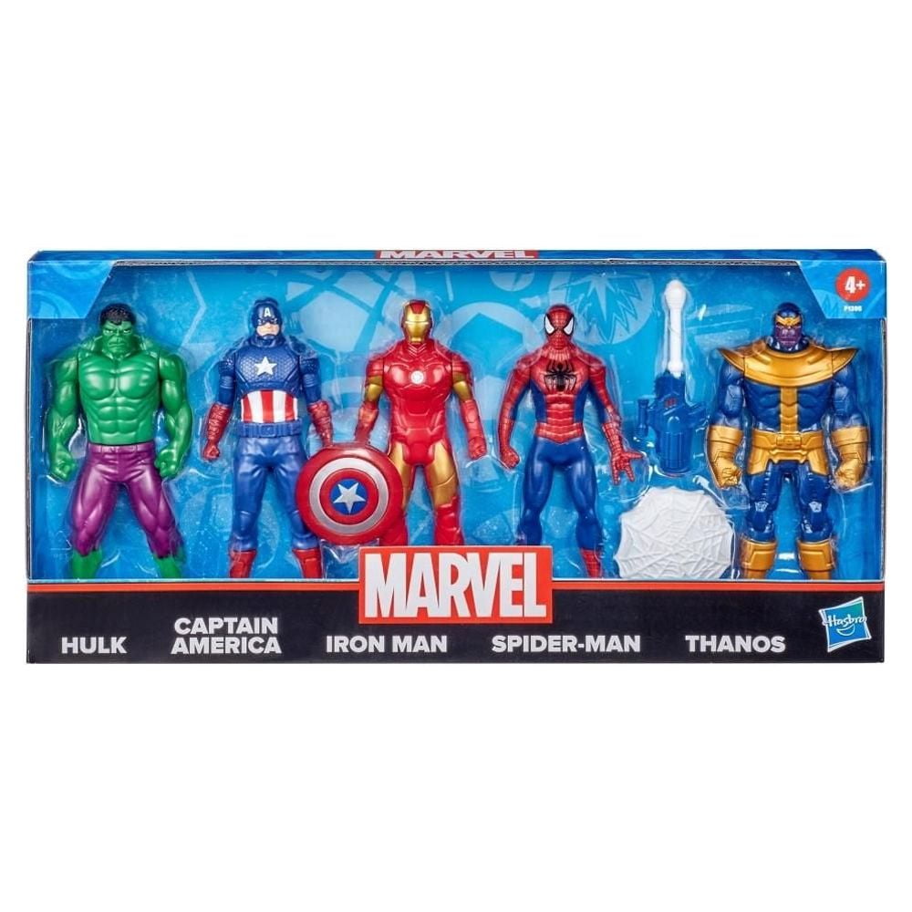 Marvel Jouet Avengers, Figurine Miniature A Collectionner, Lot De 5 Mini  Figurines avec Spiderman, Iron Man, Captain America, Hulk Et 1 Personnage