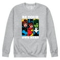 thumbnail image 1 of Marvel - Be Your Own Hero Marvel - Men's Long Sleeve Crew Fleece Sweatshirt, 1 of 4