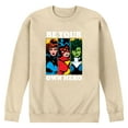 thumbnail image 1 of Marvel - Be Your Own Hero Marvel - Men's Long Sleeve Crew Fleece Sweatshirt, 1 of 3