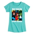 thumbnail image 1 of Marvel - Be Your Own Hero - Toddler And Youth Girls Fitted Short Sleeve Graphic T-Shirt, 1 of 5