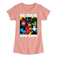 thumbnail image 1 of Marvel - Be Your Own Hero - Toddler And Youth Girls Fitted Short Sleeve Graphic T-Shirt, 1 of 5
