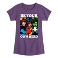 thumbnail image 1 of Marvel - Be Your Own Hero - Toddler And Youth Girls Fitted Short Sleeve Graphic T-Shirt, 1 of 5