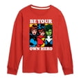 thumbnail image 1 of Marvel - Be Your Own Hero - Toddler And Youth Long Sleeve Graphic T-Shirt, 1 of 5