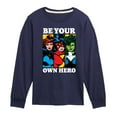 thumbnail image 1 of Marvel - Be Your Own Hero - Toddler And Youth Long Sleeve Graphic T-Shirt, 1 of 5