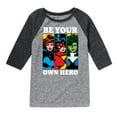 thumbnail image 1 of Marvel - Be Your Own Hero - Toddler And Youth Raglan, 1 of 4