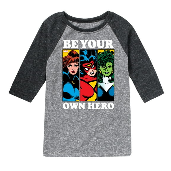 Marvel - Be Your Own Hero - Toddler And Youth Raglan