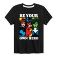 thumbnail image 1 of Marvel - Be Your Own Hero - Toddler And Youth Short Sleeve Graphic T-Shirt, 1 of 5