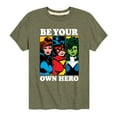 thumbnail image 1 of Marvel - Be Your Own Hero - Toddler And Youth Short Sleeve Graphic T-Shirt, 1 of 5