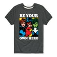 thumbnail image 1 of Marvel - Be Your Own Hero - Toddler And Youth Short Sleeve Graphic T-Shirt, 1 of 5