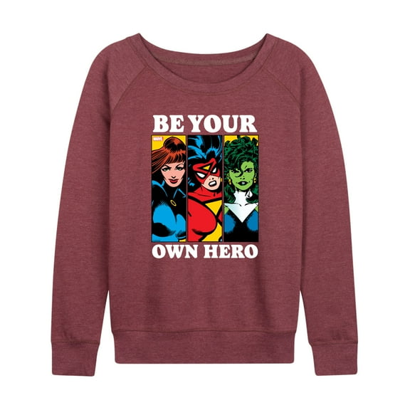 Marvel - Be Your Own Hero - Women's French Terry Pullover Long Sleeve Shirt