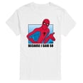 thumbnail image 1 of Marvel - Because I Said So Spiderman - Men's Short Sleeve Graphic T-Shirt, 1 of 4