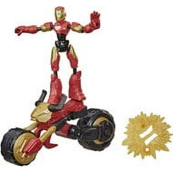 Marvel Bend and Flex, Flex Rider Iron Man Action Figure and 2-In-1 Motorcycle
