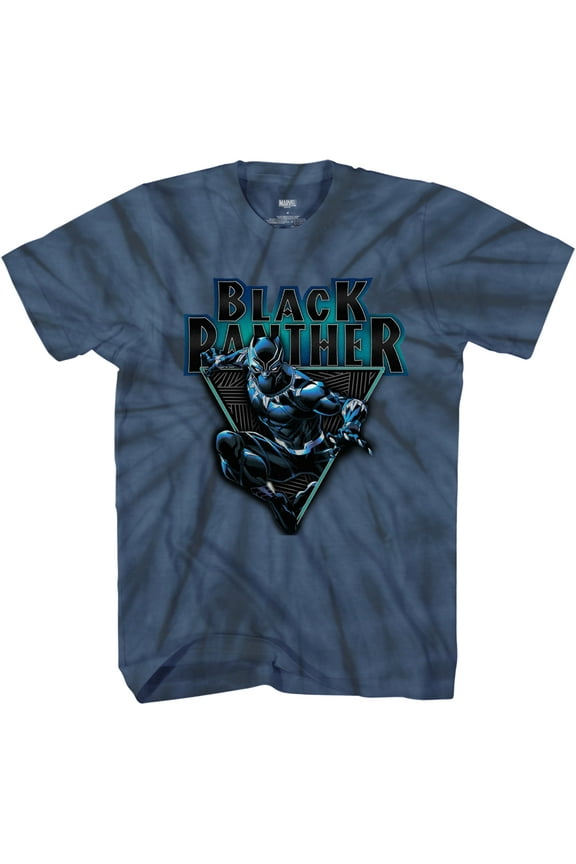 Big Boys' Black Panther Spiral Wash T-Shirt, Sizes 8-20