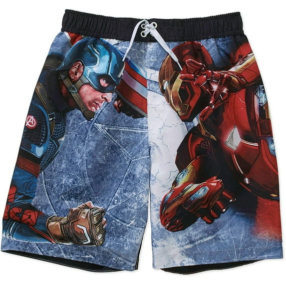 Marvel Big Boys' Captain America Civil War Swimsuit 6-7