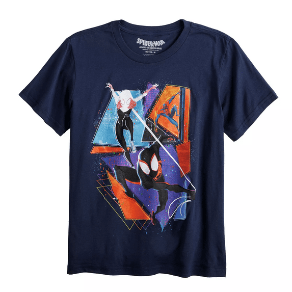 Marvel Big Boys' Miles Morales Spider-Verse T-Shirt, Sizes 8-18