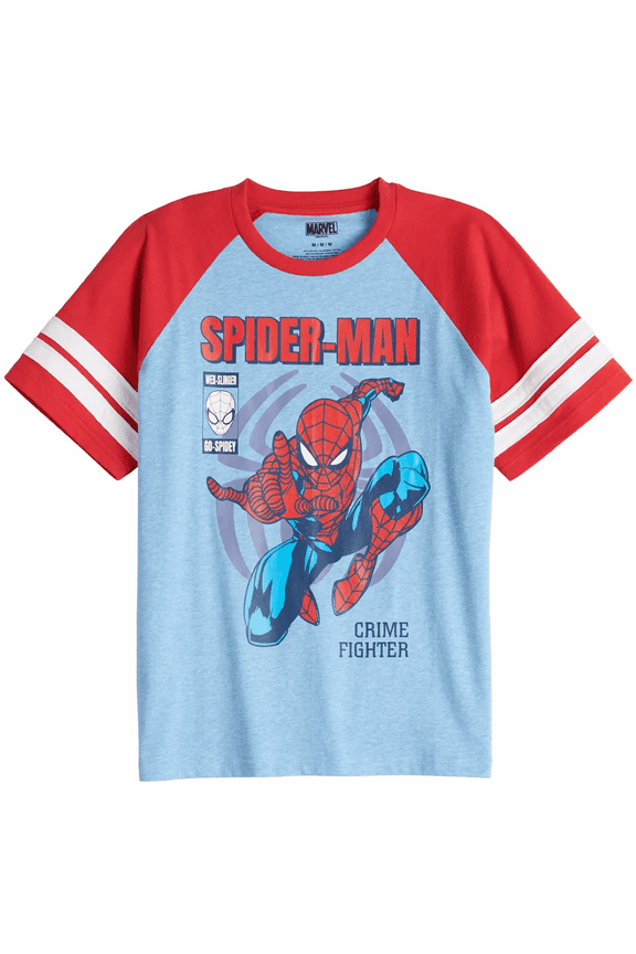 Big Boys' Spiderman Swing Cover Raglan T-Shirt, Sizes 8-18