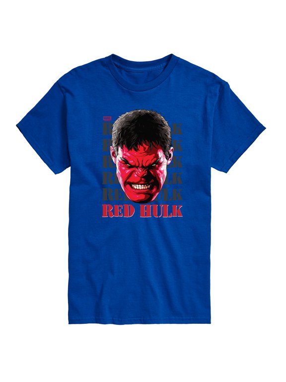- Big Red Hulk Face Men's Short Sleeve Graphic T-Shirt