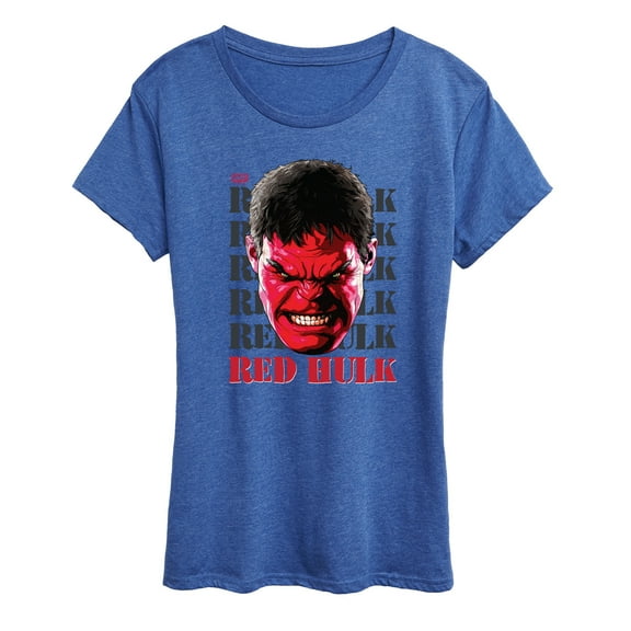 Marvel - Big Red Hulk Face - Women's Short Sleeve Graphic T-Shirt