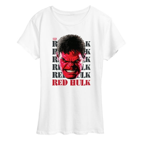 Marvel - Big Red Hulk Face - Women's Short Sleeve Graphic T-Shirt