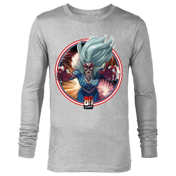 Marvel Black Cat Captain America 80th Anniversary Covers Standard - Long Sleeve T-Shirt for Men – Customized-Athletic Heather