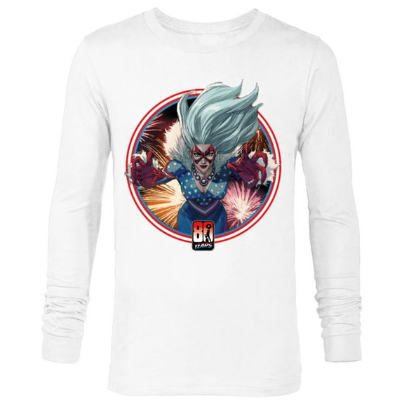 Marvel Black Cat Captain America 80th Anniversary Covers Standard - Long Sleeve T-Shirt for Men – Customized-White