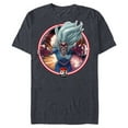 thumbnail image 1 of Marvel Black Cat Captain America 80th Anniversary Covers Standard - Short Sleeve Blended T-Shirt for Adults – Customized-Navy Heather, 1 of 5