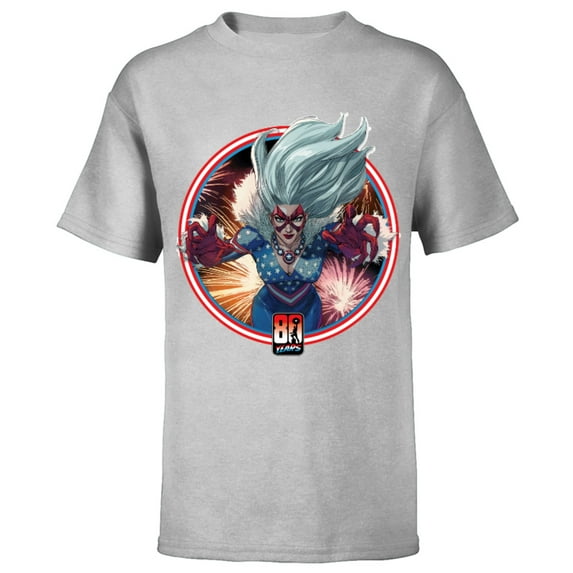 Marvel Black Cat Captain America 80th Anniversary Covers Standard - Short Sleeve T-Shirt for Kids – Customized-Athletic Heather