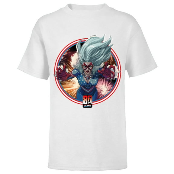 Marvel Black Cat Captain America 80th Anniversary Covers Standard - Short Sleeve T-Shirt for Kids – Customized-White