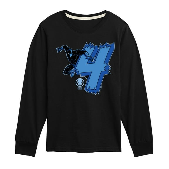 Marvel Black Panther - 4Th Birthday - Toddler And Youth Long Sleeve Graphic T-Shirt