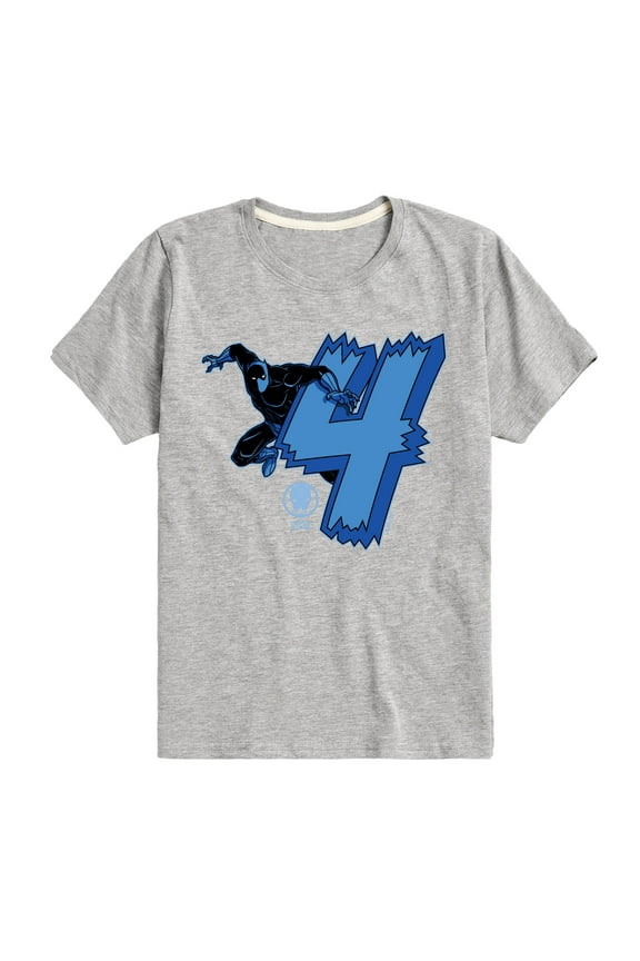 Black Panther - 4Th Birthday - Toddler And Youth Short Sleeve Tee