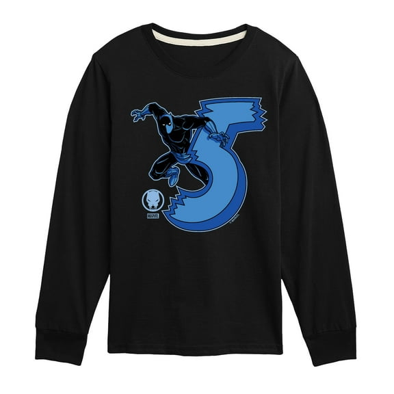 Marvel Black Panther - 5Th Birthday - Toddler And Youth Long Sleeve Graphic T-Shirt