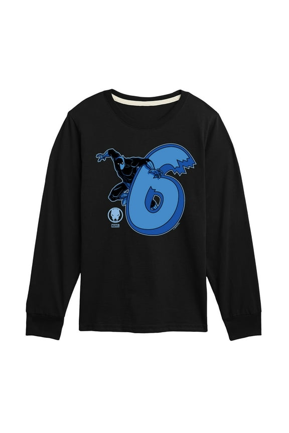 Black Panther - 6Th Birthday - Toddler And Youth Long Sleeve Graphic T-Shirt