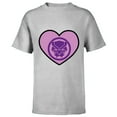 thumbnail image 1 of Marvel Black Panther Avengers Heart Love Valentine’s Day - Short Sleeve T-Shirt for Kids - Customized-Athletic Heather, 1 of 5