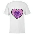 thumbnail image 1 of Marvel Black Panther Avengers Heart Love Valentine’s Day - Short Sleeve T-Shirt for Kids - Customized-White, 1 of 5