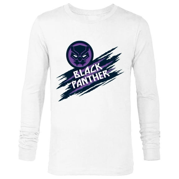 Marvel Black Panther Avengers Panther Mask Icon Claw Slashes - Long Sleeve T-Shirt for Men - Customized-White