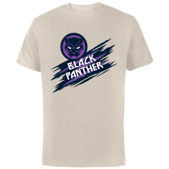 Marvel Black Panther Avengers Panther Mask Icon Claw Slashes - Short Sleeve Cotton T-Shirt for Adults - Customized-Natural