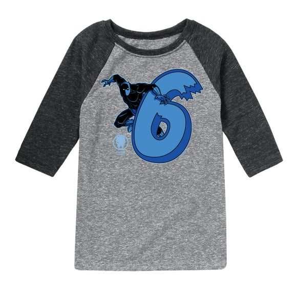 Marvel Black Panther - Birthday 6Th - Toddler and Youth Raglan