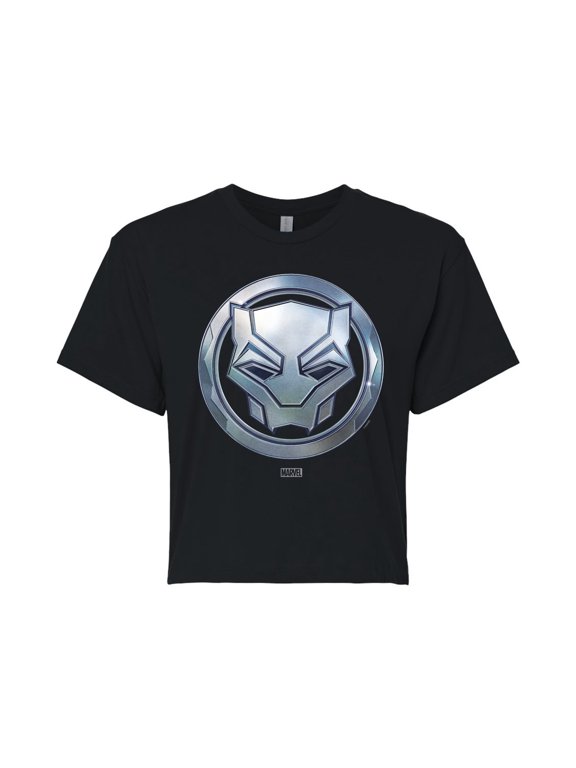 - Black Panther Circle Logo Women's Cropped Graphic T-Shirt